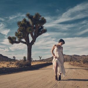 White, lace, Free People dress.